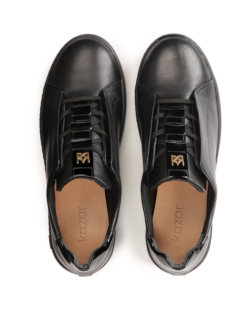 Kazar-Bequeme-Damen-Sneakers-aus-schwarzem-gen-schwarz