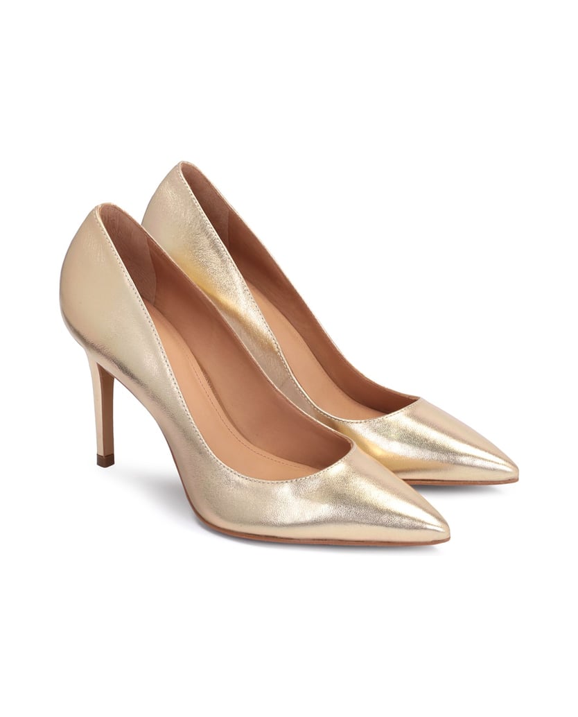 Kazar-Luxuriöse-Damenpumps-aus-goldenem-Leder-gold