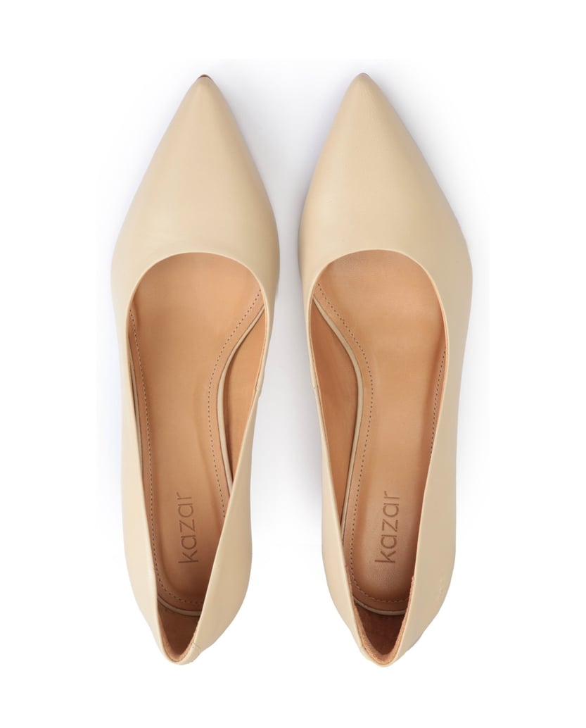 Kazar-Leather-low-heeled-pumps-béžová