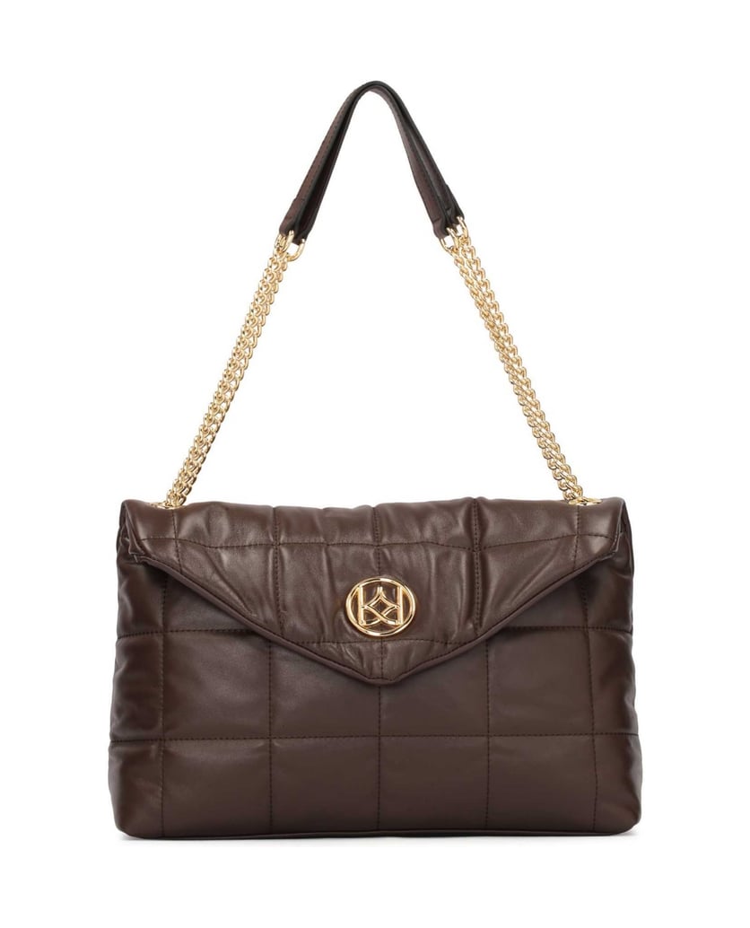 Kazar-Braune-Handtasche-mit-Steppmuster-und-Ke