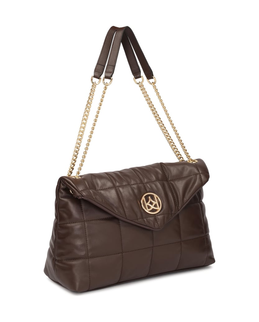 Kazar-Braune-Handtasche-mit-Steppmuster-und-Ke