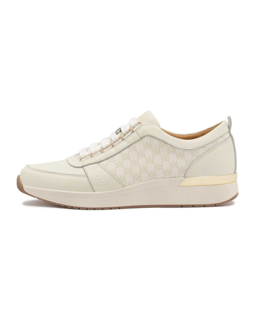 Kazar-Ladies’-white-and-beige-sneakers-bílá