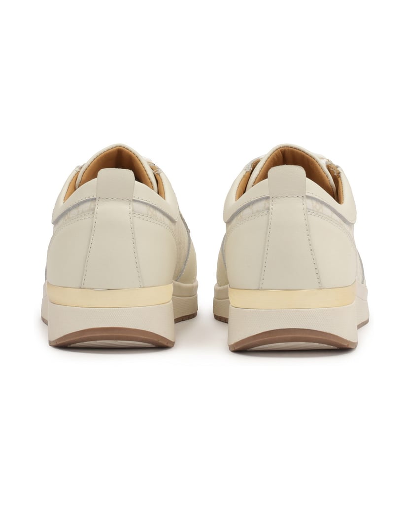 Kazar-Ladies’-white-and-beige-sneakers-bílá