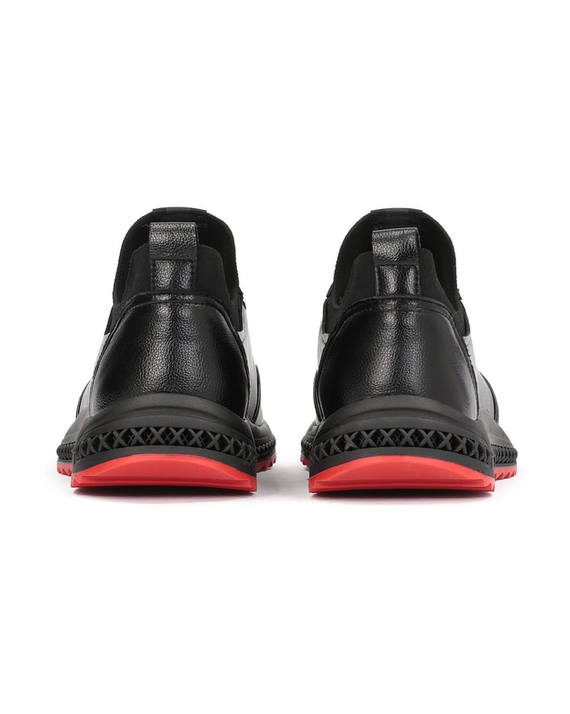 Kazar-Fashionable-leather-sneakers-on-an-interesting-sole-černá