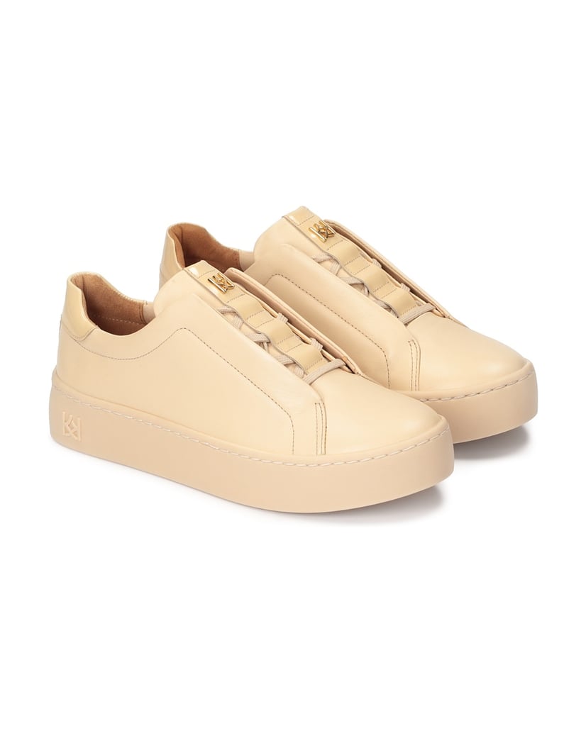 Kazar-Leather-sneakers-on-a-straight-sole-béžová