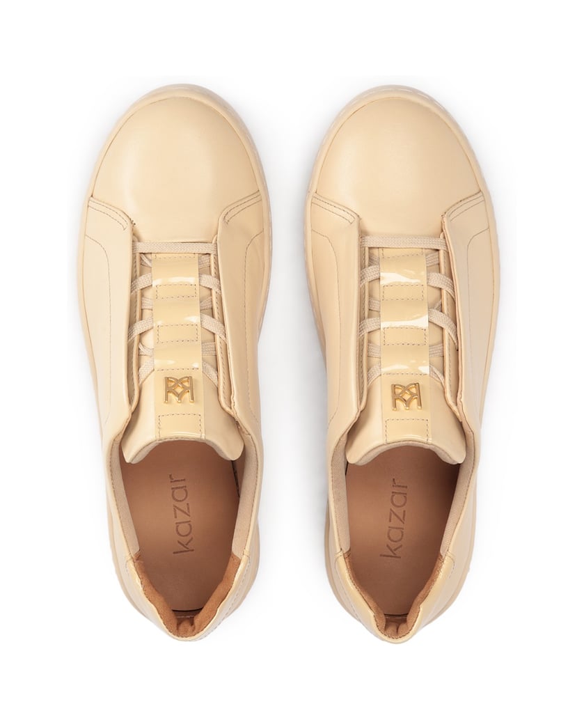 Kazar-Leather-sneakers-on-a-straight-sole-béžová