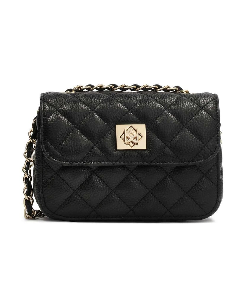 Kazar-Quilted-small-leather-bag-with-a-chain-čierna