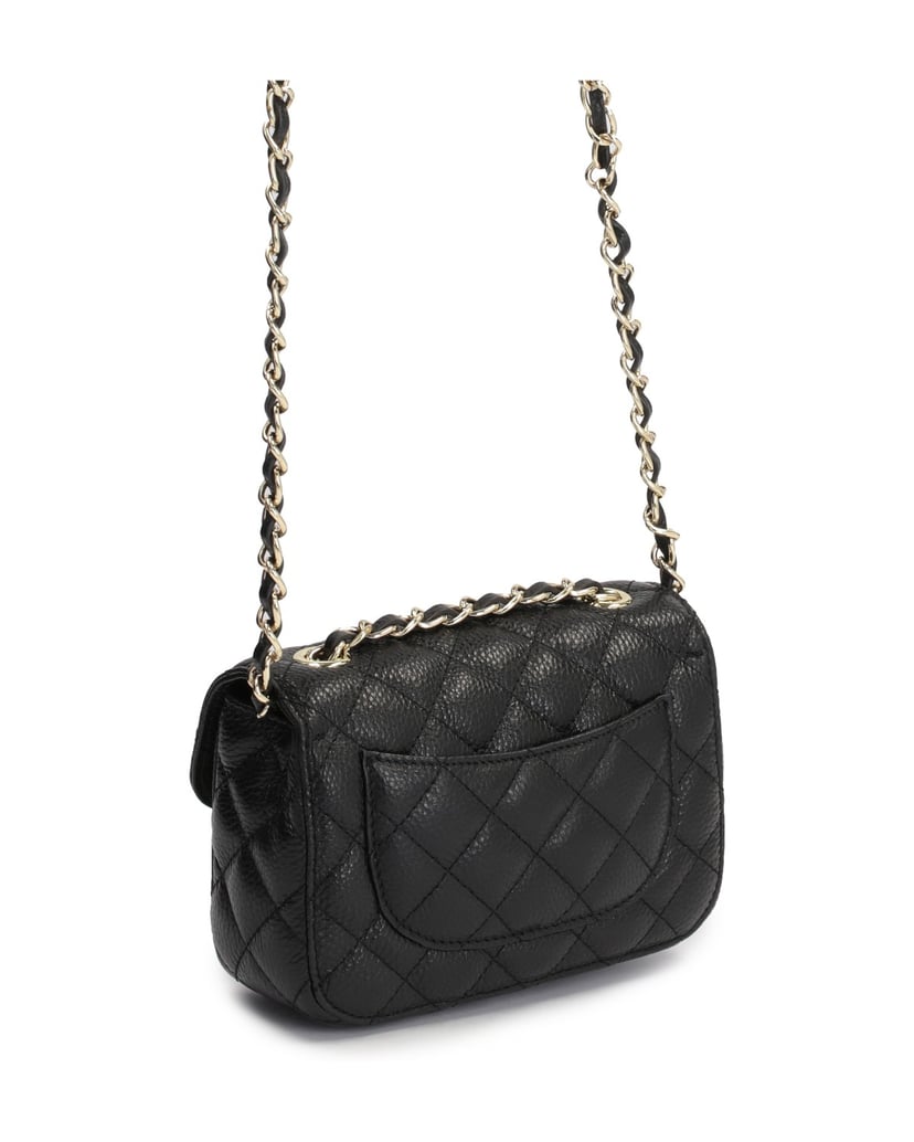 Kazar-Quilted-small-leather-bag-with-a-chain-čierna
