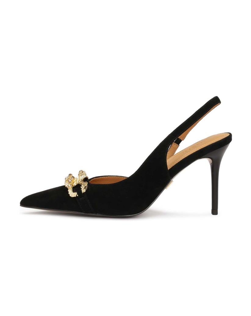 Kazar-Elegante-Wildlederpumps-mit-Kette-verzie-schwarz