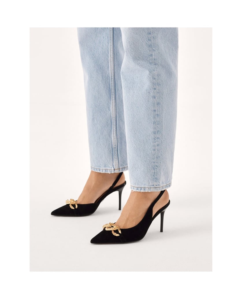 Kazar-Elegante-Wildlederpumps-mit-Kette-verzie-schwarz