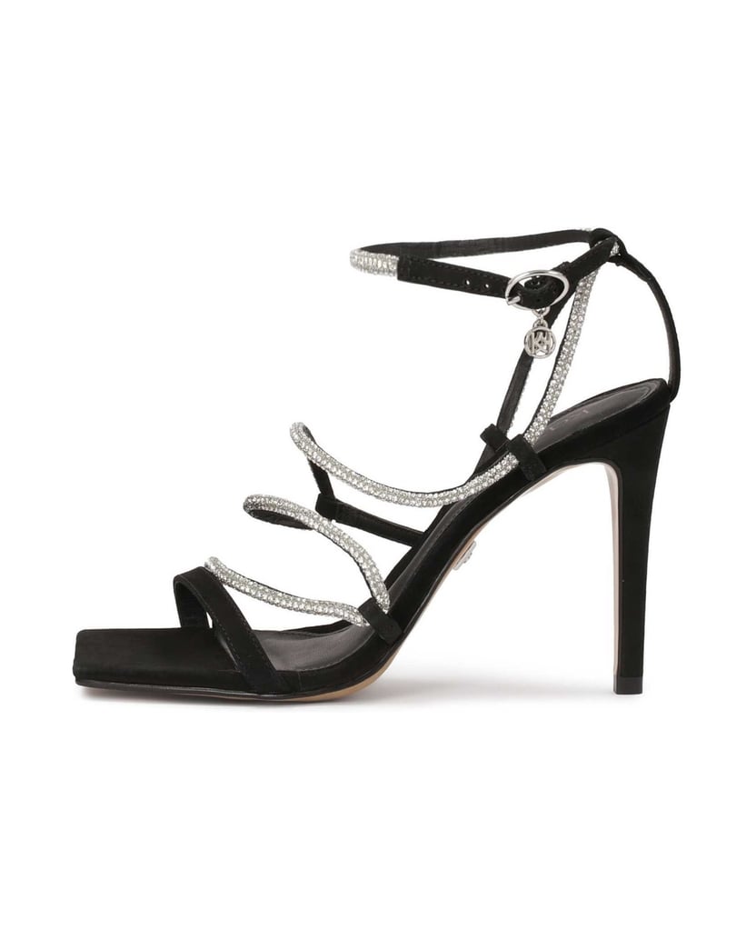 Kazar-Sandalen-aus-Nubuk-mit-glänzendem-Riemen-schwarz