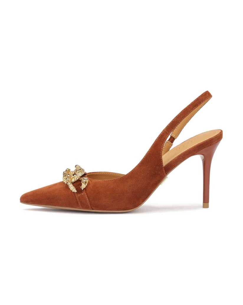 Kazar-Braune-Pumps-aus-Wildleder-mit-Metallver