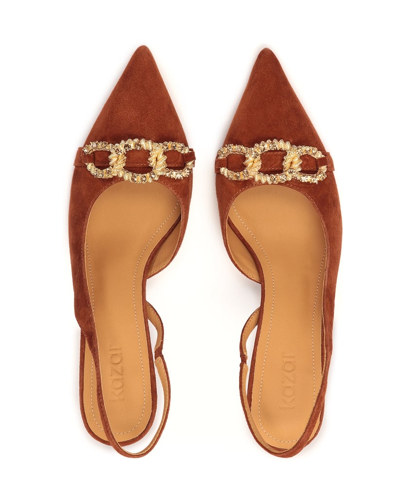 Kazar-Braune-Pumps-aus-Wildleder-mit-Metallver