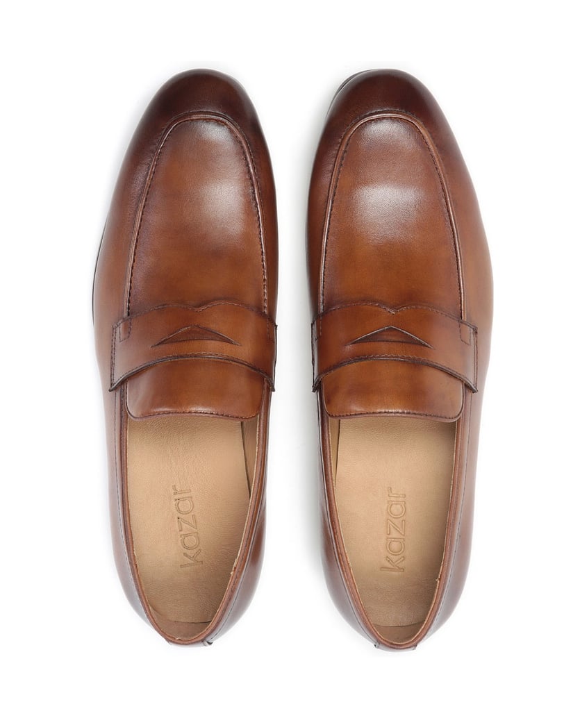 Kazar-Klassische-braune-Leder-Slipper-für-Herr-braun