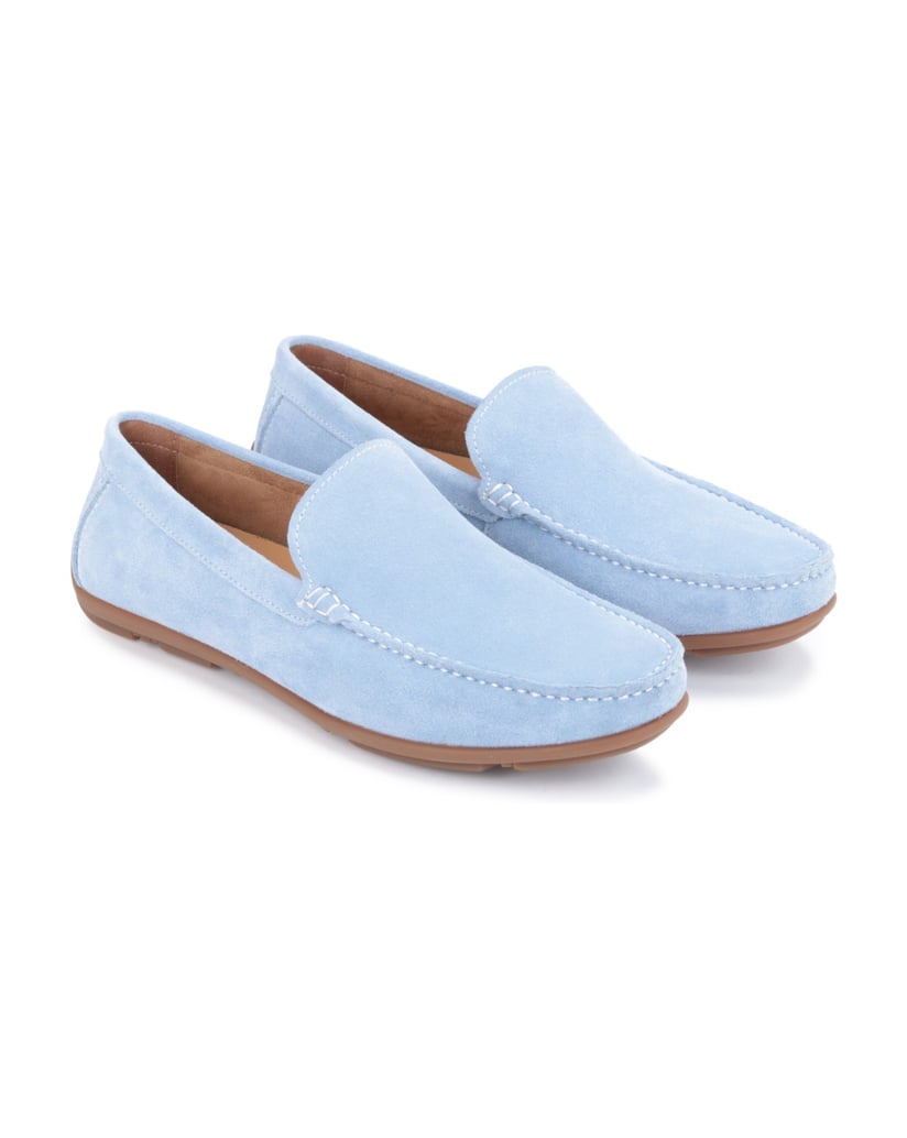 Kazar-Herren-Mokassins-aus-blauem-Wildleder