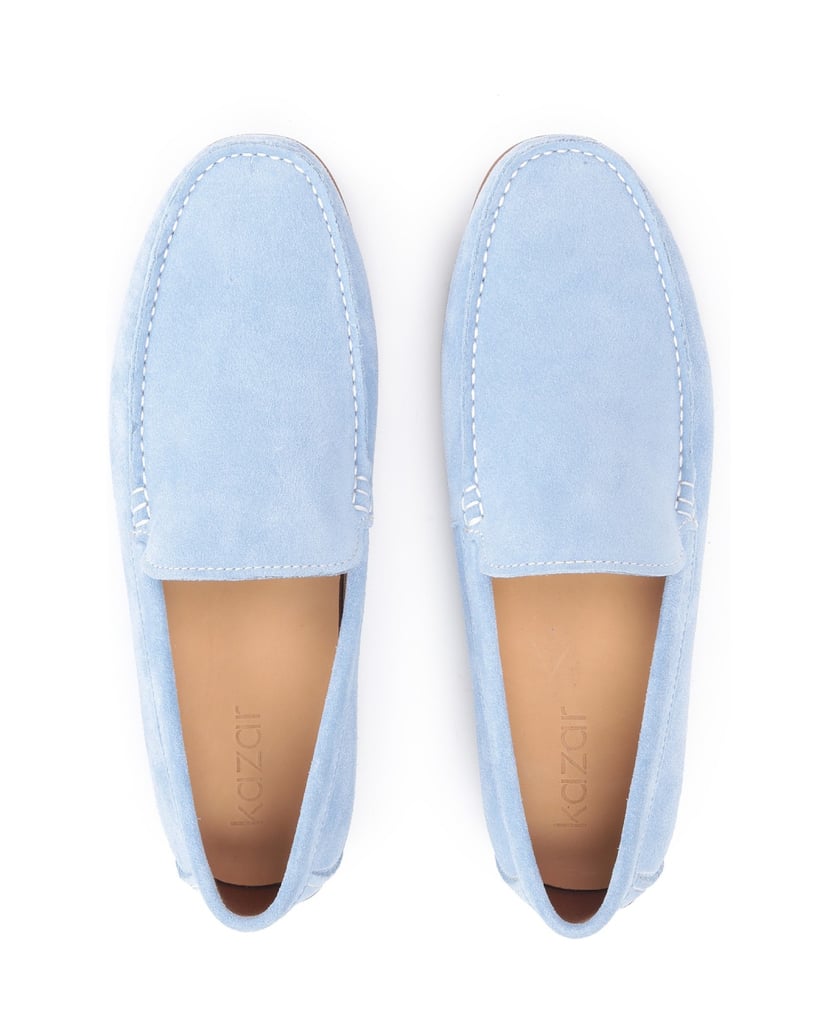 Kazar-Herren-Mokassins-aus-blauem-Wildleder