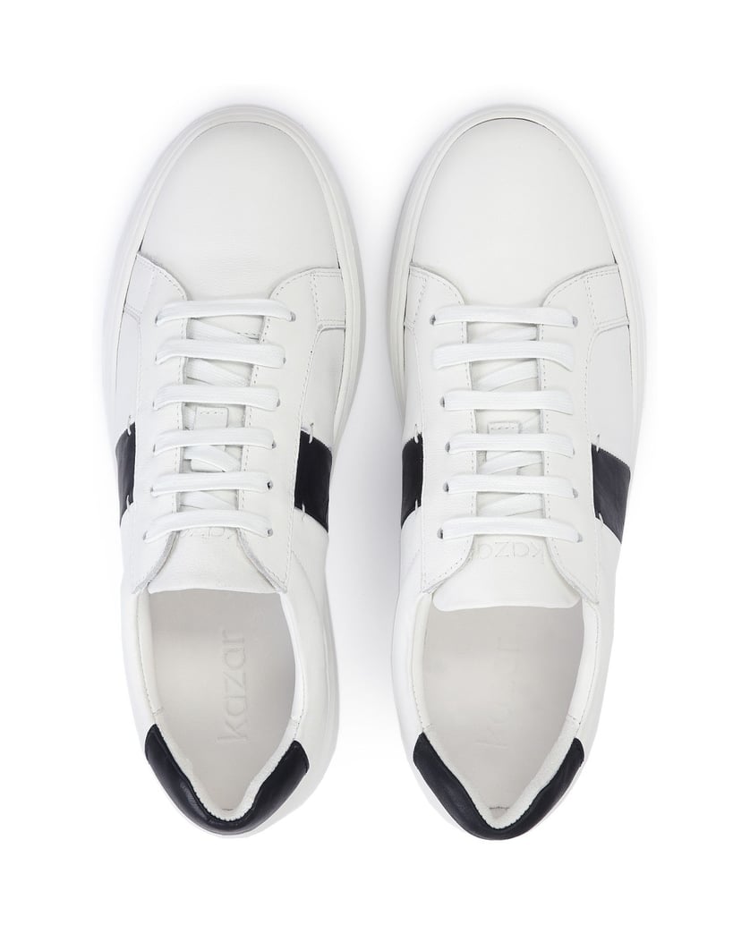 Kazar-Klassische-weiße-Herren-Sneakers-mit-ein