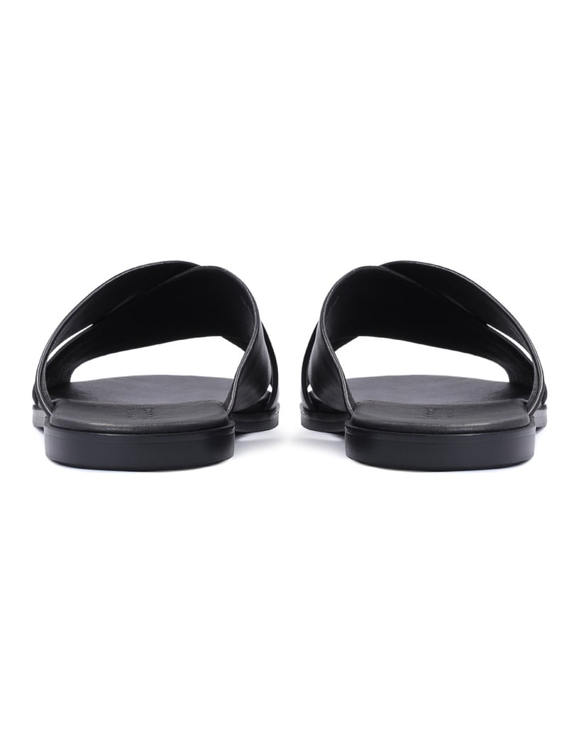 Kazar-Schwarze-Freizeit-Slides-aus-Leder-für-H