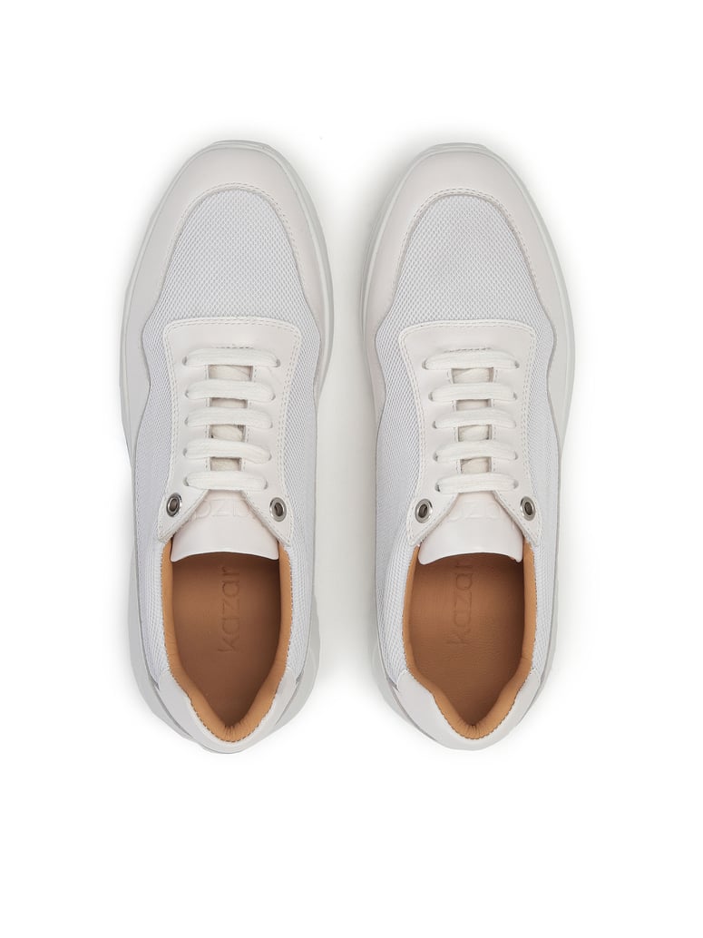 Kazar-Klassische-weiße-Damen-Sneakers-aus-komb