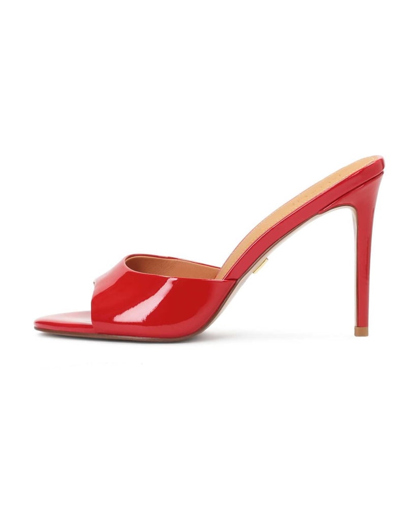 Kazar-Patent-leather-red-heeled-mules-červená