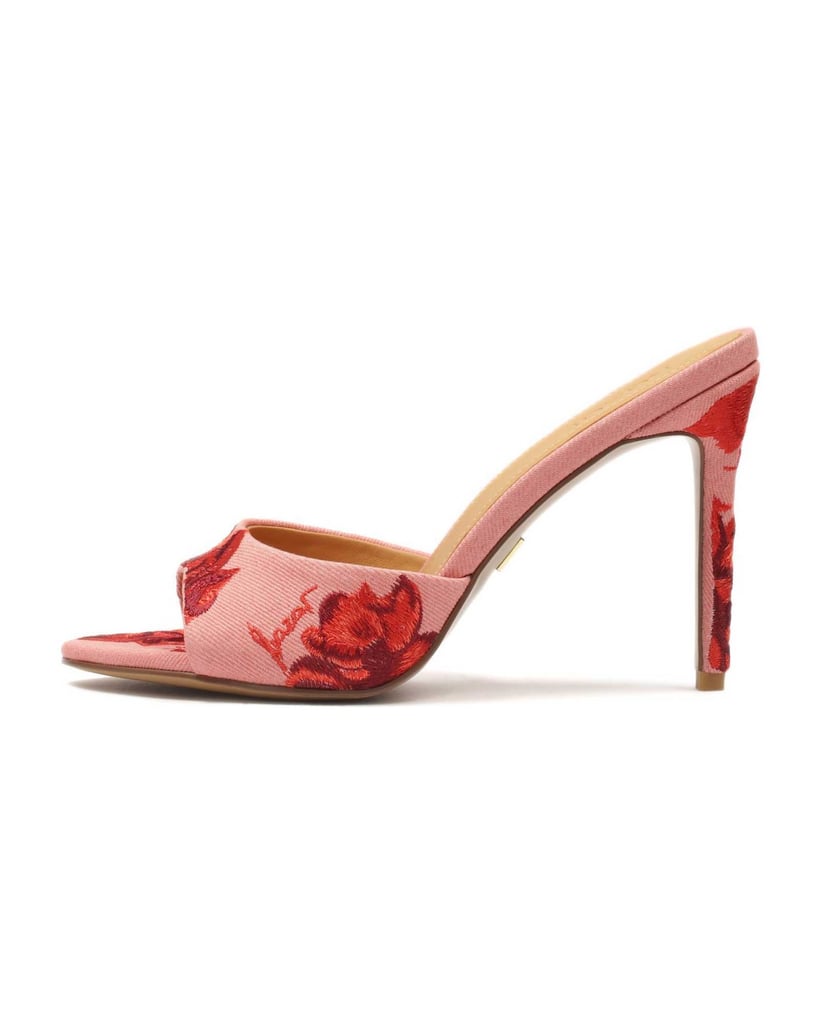 Kazar-Rosa-Pantoletten-aus-Stoff-mit-Blumenmus-pink