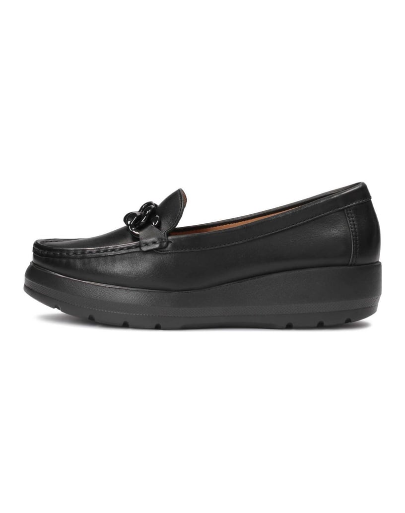 Kazar-Leather-shoes-with-a-raised-sole-čierna