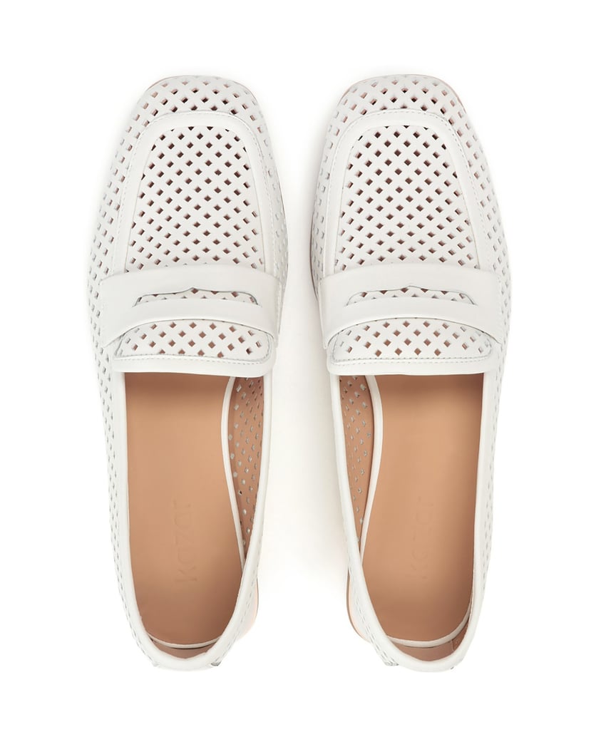 Kazar-Ladies-lightweight-openwork-low-heeled-shoes-bílá