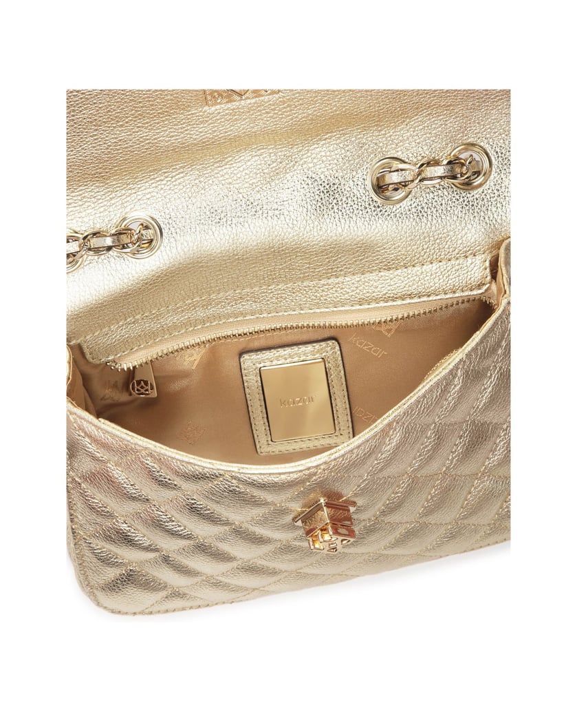 Kazar-Golden-quilted-shoulder-bag-zlatá