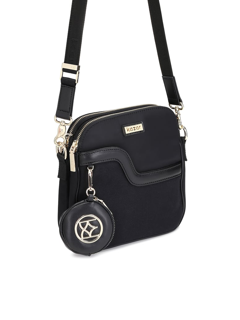 Kazar-Schwarze-Damen-Messenger-Tasche
