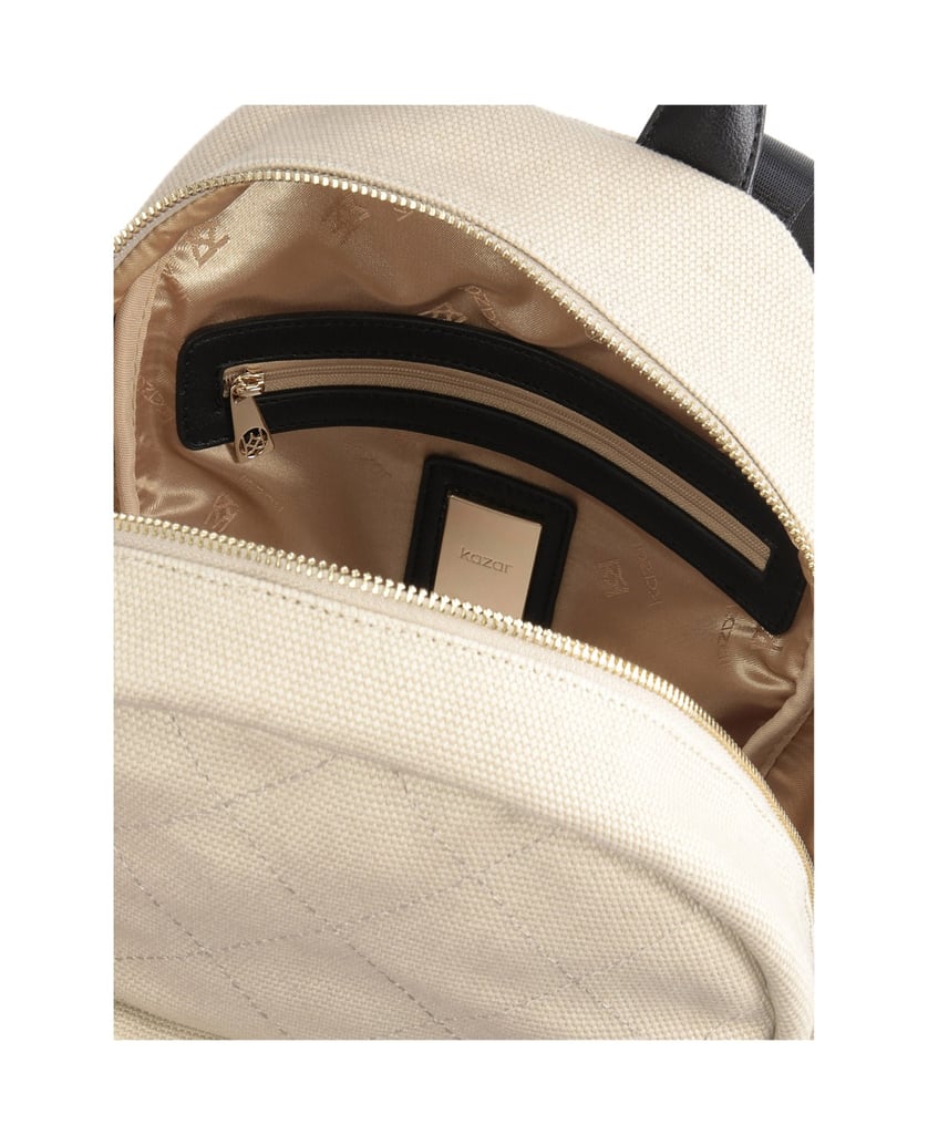 Kazar-Ladies-beige-and-black-backpack-béžová