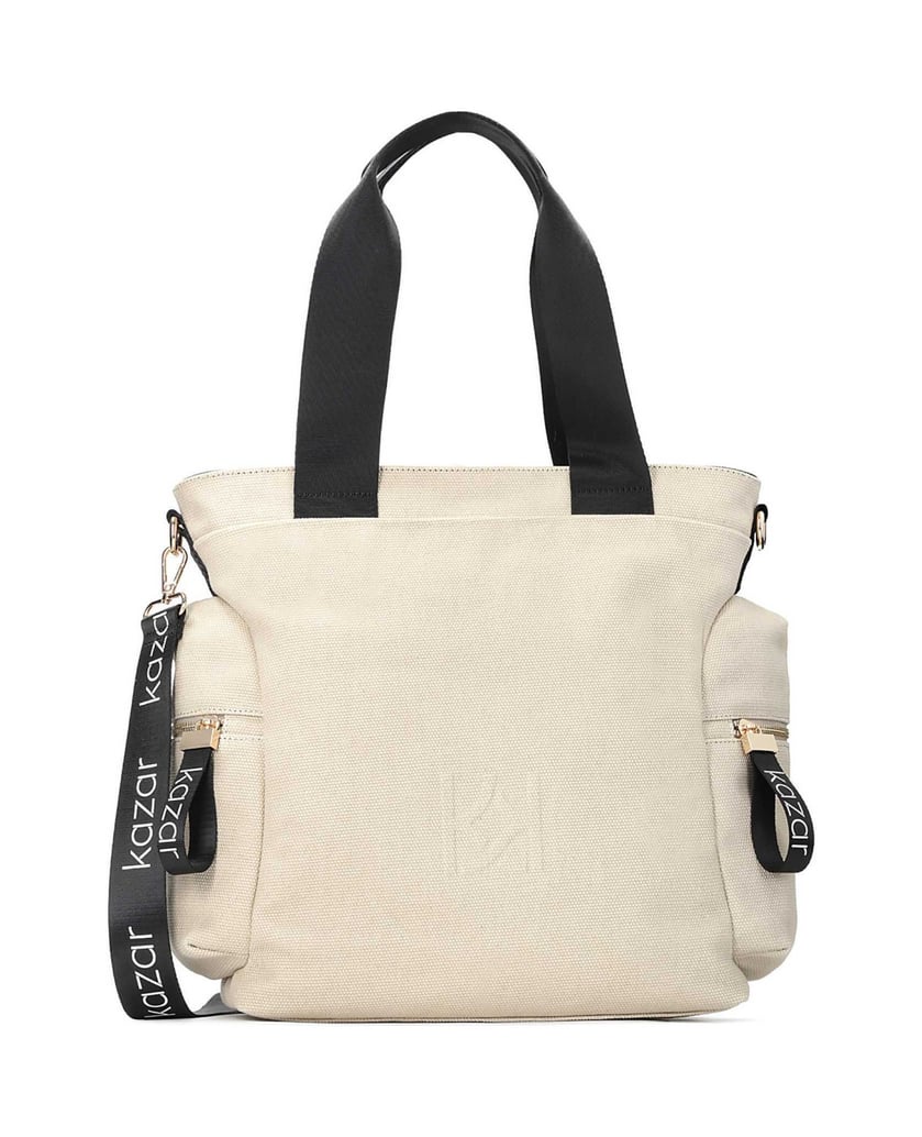 Kazar-Beige-schwarze-Damentasche