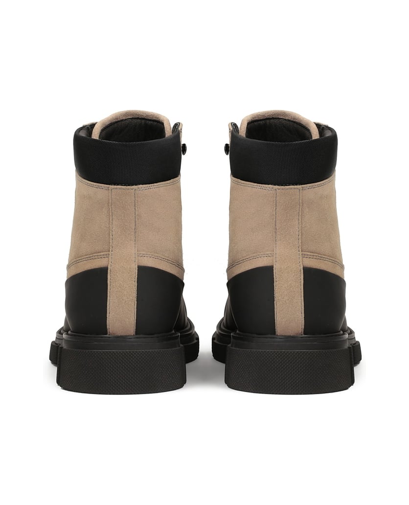 Kazar-Beige-und-schwarze-Herrenschuhe-aus-vers