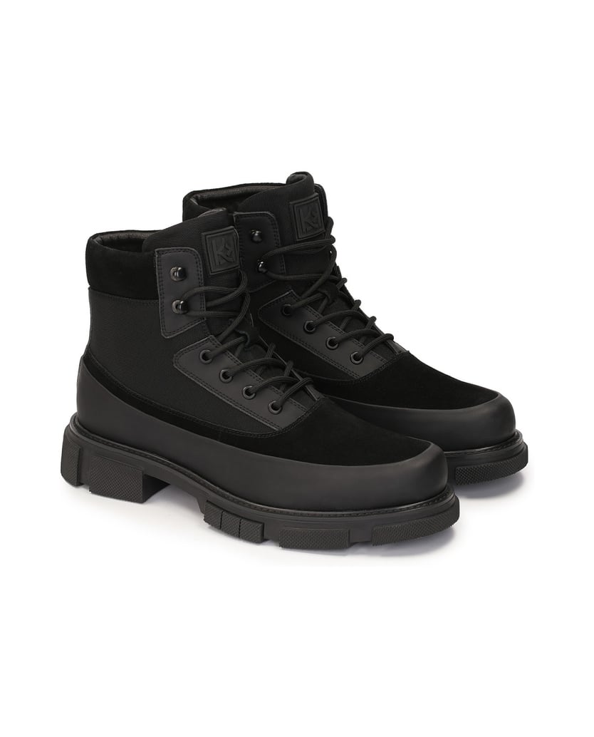 Kazar-Schwarze-solide-Herrenstiefel-mit-hohem-schwarz