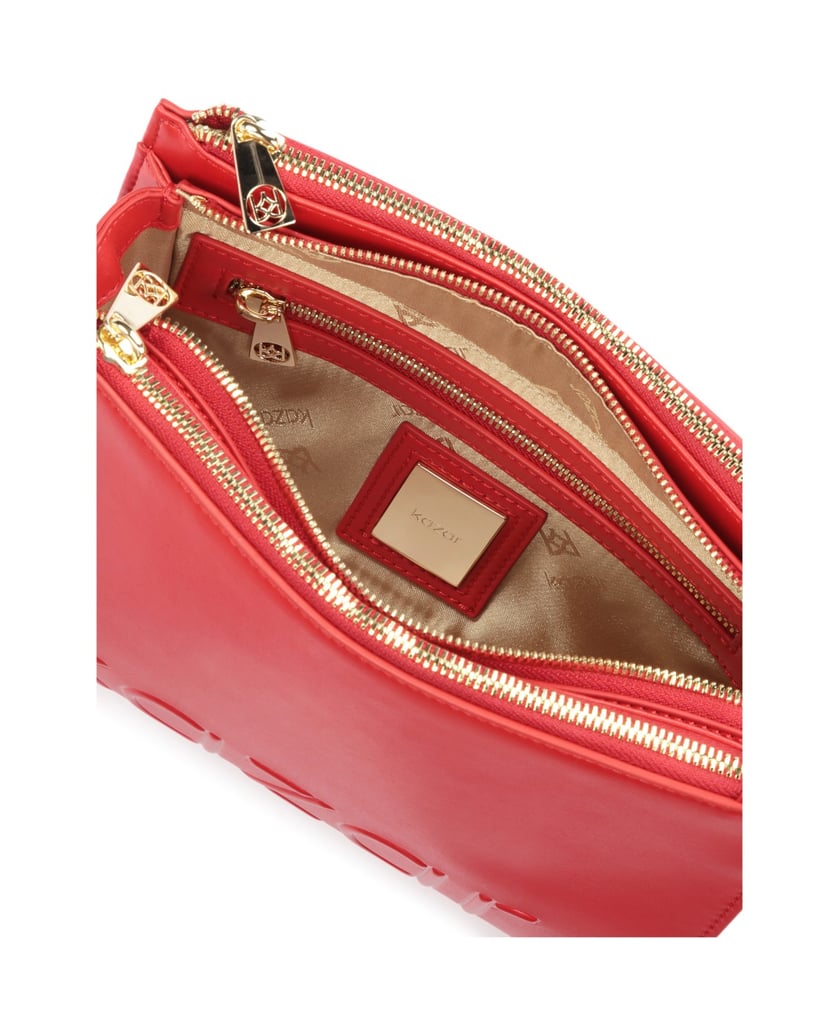 Kazar-Rote-Ledertasche-mit-geprägtem-Logo