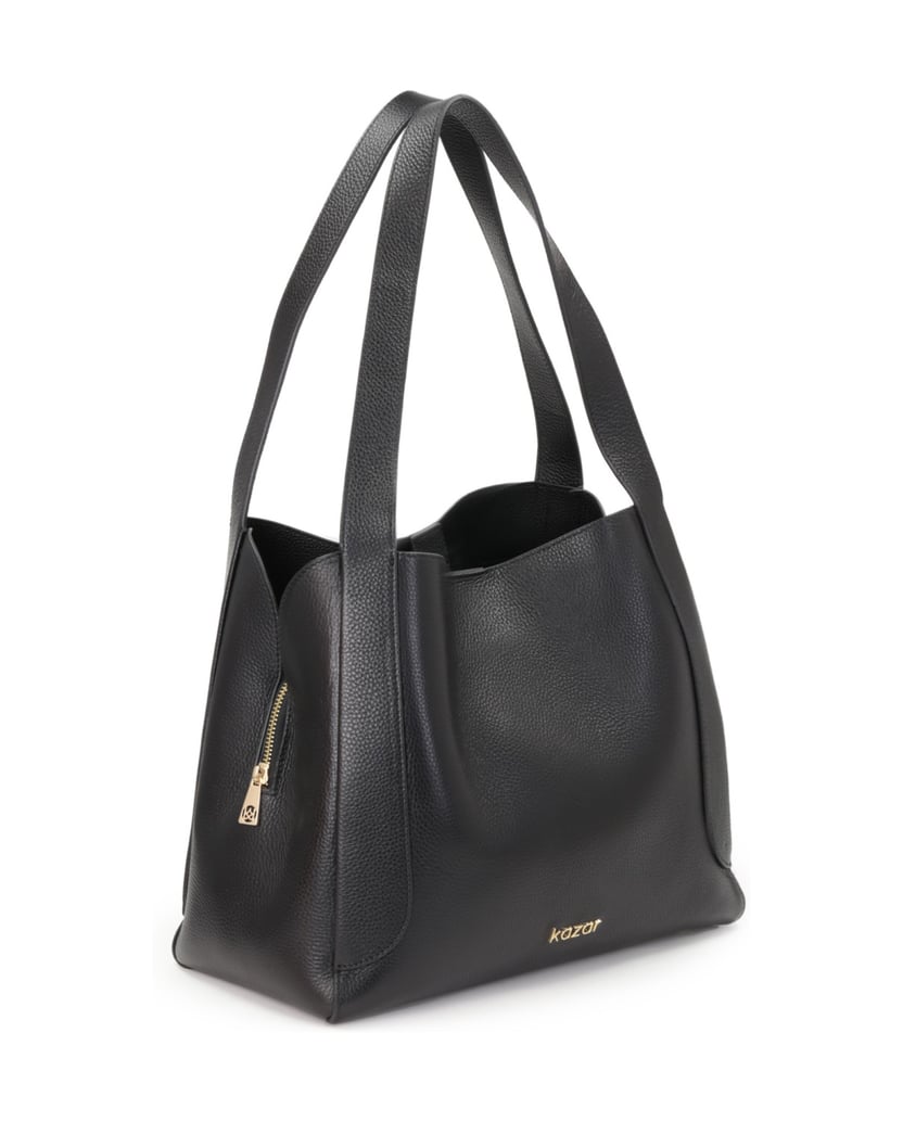 Kazar-Ladies’-leather-bag-with-a-unique-shape-čierna