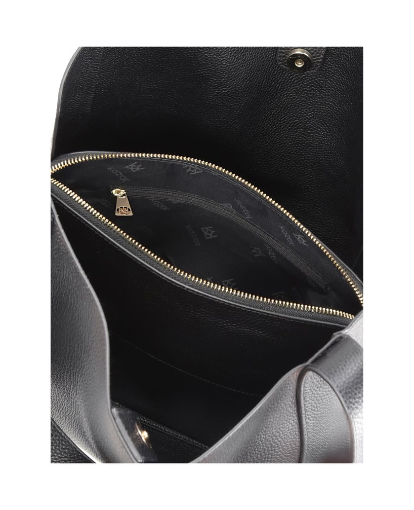 Kazar-Ladies’-leather-bag-with-a-unique-shape-čierna