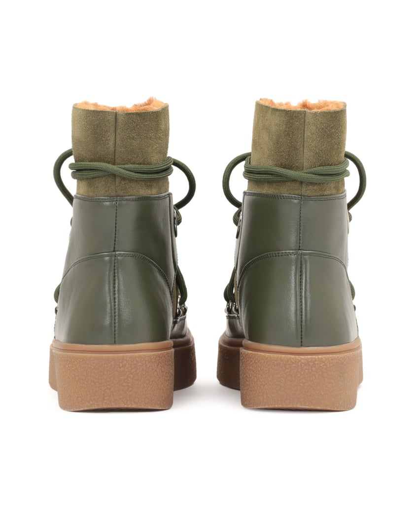 Kazar-Grüne-Damenstiefel-aus-Leder-mit-lockere