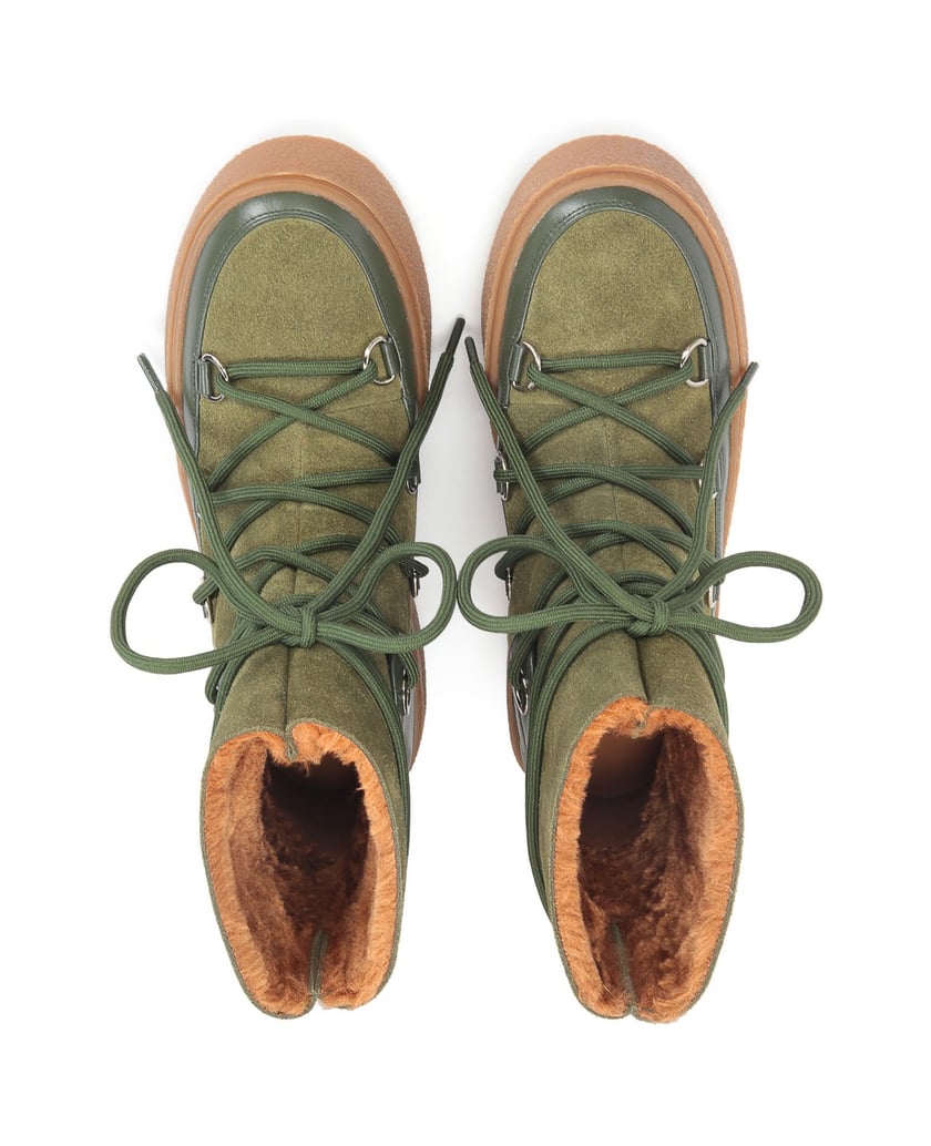 Kazar-Grüne-Damenstiefel-aus-Leder-mit-lockere