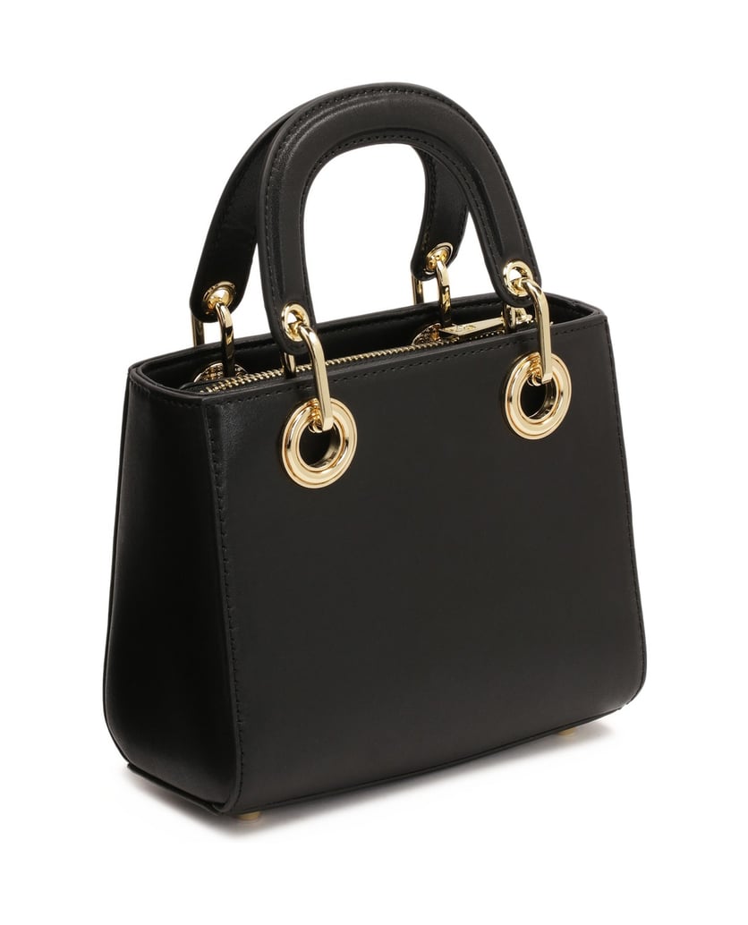 Kazar-Kleine-Ledertasche-mit-beweglichen-Griff-schwarz