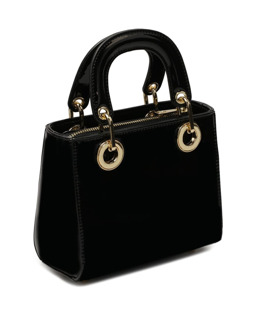 Kazar-Schwarze-Lack-Minitasche-schwarz