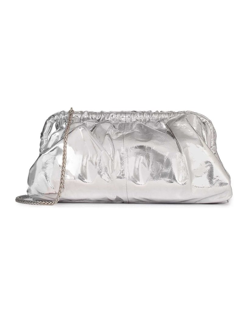 Kazar-Silbern-schimmernde-Clutch-Tasche-mit-ei