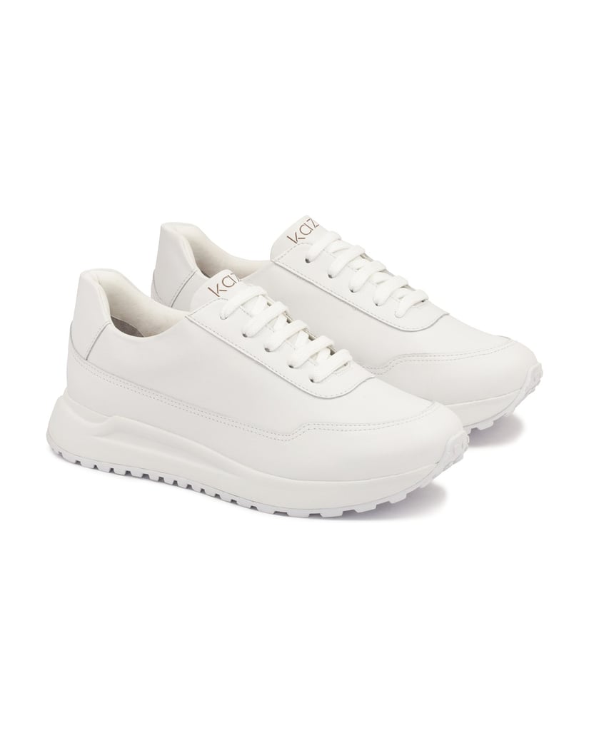 Kazar-Weiße-Sneakers-aus-Leder-mit-bequemer-So-weiss