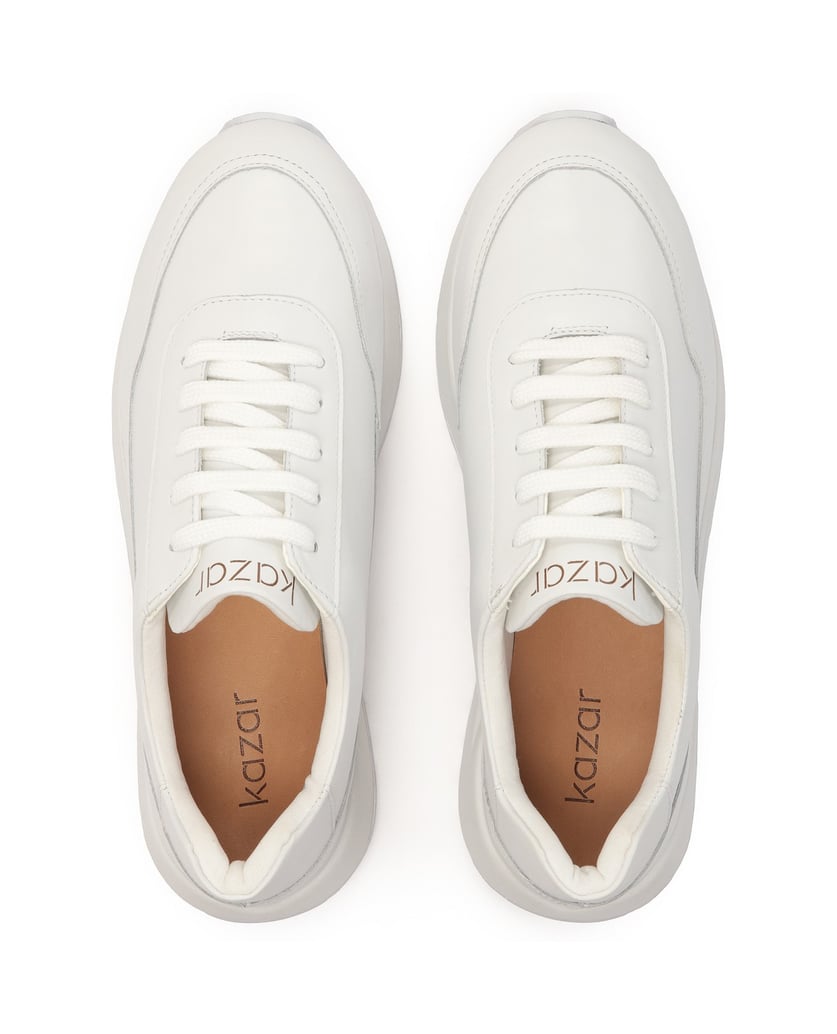 Kazar-Weiße-Sneakers-aus-Leder-mit-bequemer-So-weiss