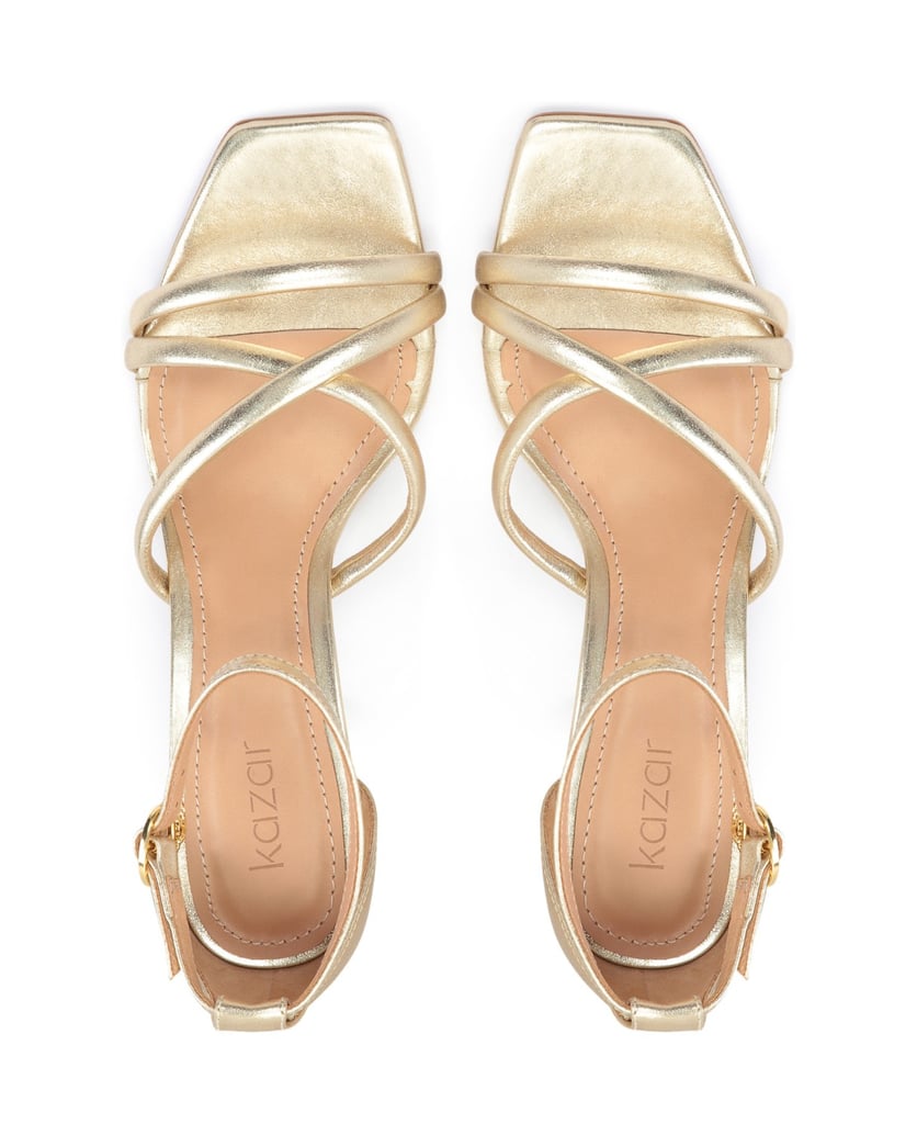 Kazar-Goldene-Sandalen-mit-überzogenem-Absatz-gold