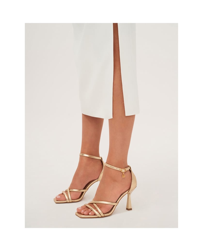 Kazar-Goldene-Sandalen-mit-überzogenem-Absatz-gold