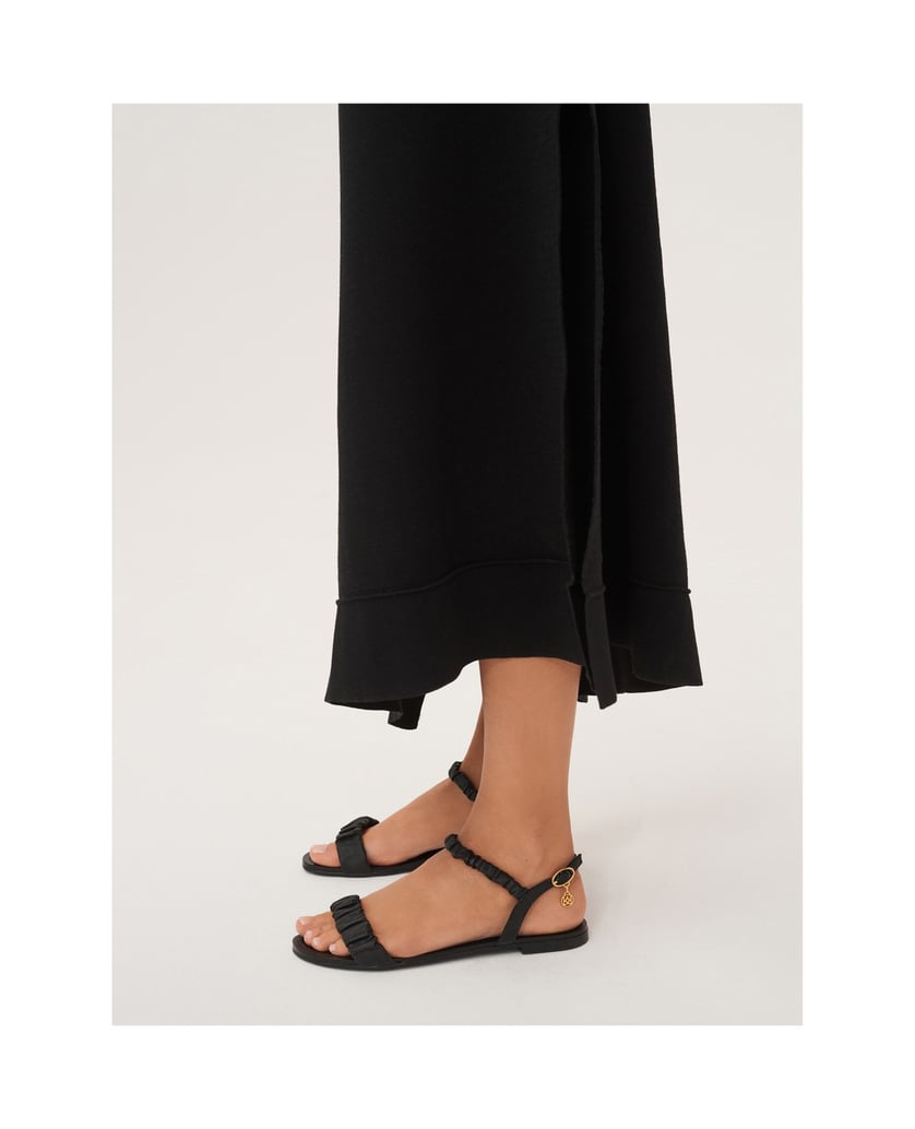 Kazar-Schwarze-Damen-Sandalen-mit-gerafftem-Ri-schwarz