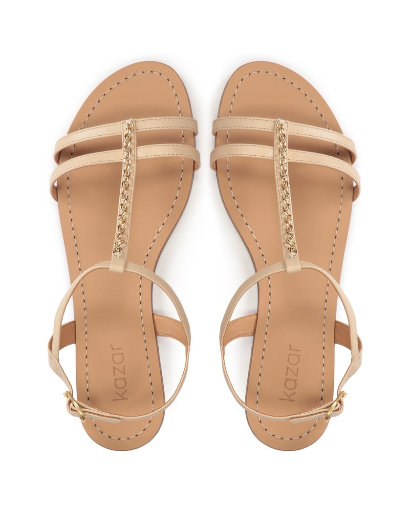 Kazar-Beige-Ledersandalen-mit-Knöchelriemen-beige