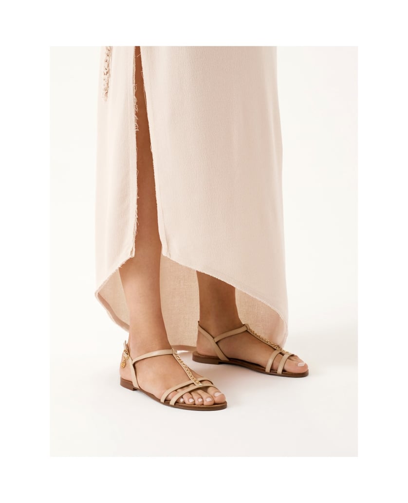 Kazar-Beige-Ledersandalen-mit-Knöchelriemen-beige