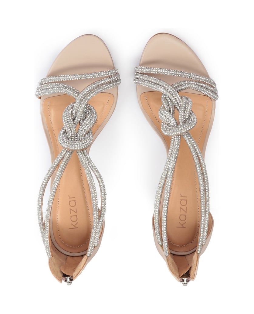 Kazar-Wedding-sandals-decorated-with-zircons-béžová