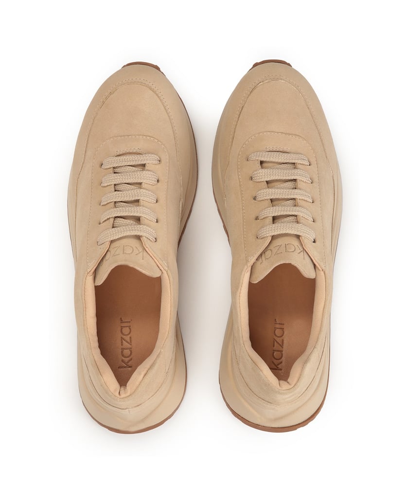 Kazar-Damen-Sneakers-aus-Wildleder-beige